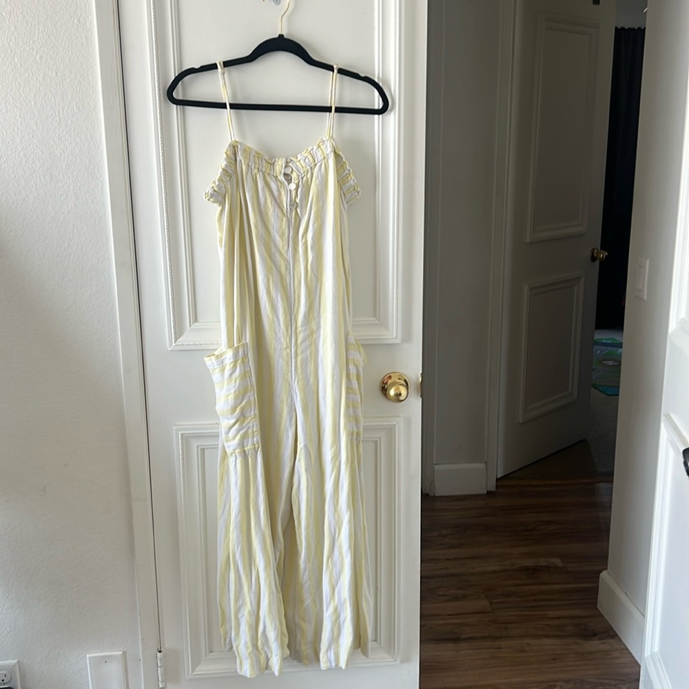 Stoney Clover x Target Collab, Yellow/White Stripes, 3 heart buttons, Pockets